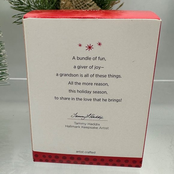 Hallmark Keepsake Ornament Grandson 2013 Bear Stocking Christmas Holiday - Picture 8 of 9